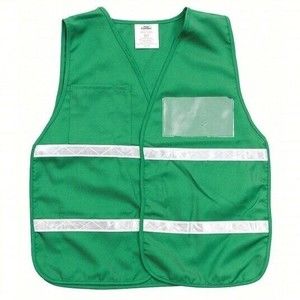 CONDOR /Grainger 8ZH74A Safety Vest *NEW*, Green, Universal, Reflective, Pockets